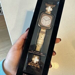 BCBG Beige and Gold Apple Watch Band Case